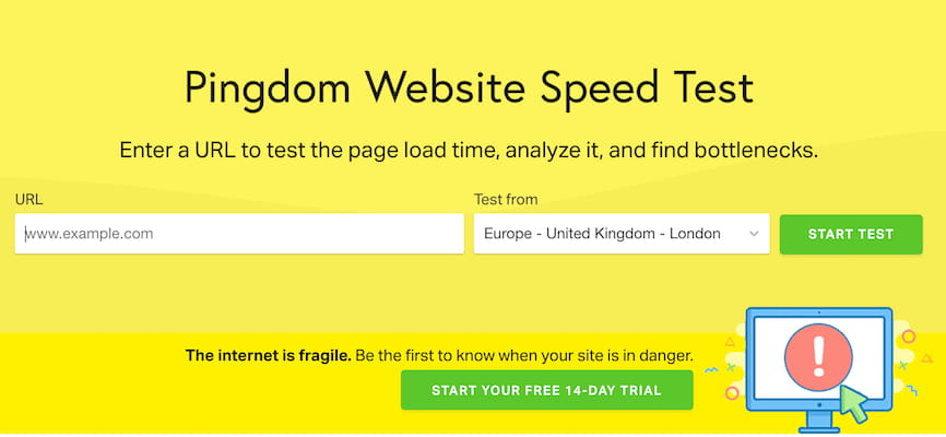 Pingdom网站速度测试工具