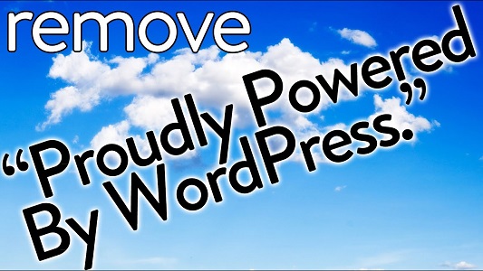如何从WordPress网站模板底部删除Proudly powered by WordPress