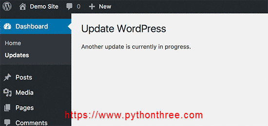 如何修复另一个更新正在进行中WordPress升级错误