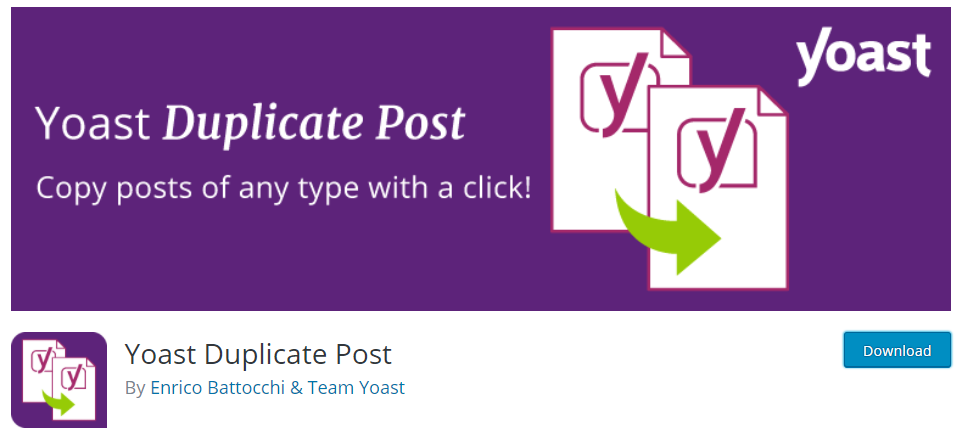 Yoast Duplicate Post 插件