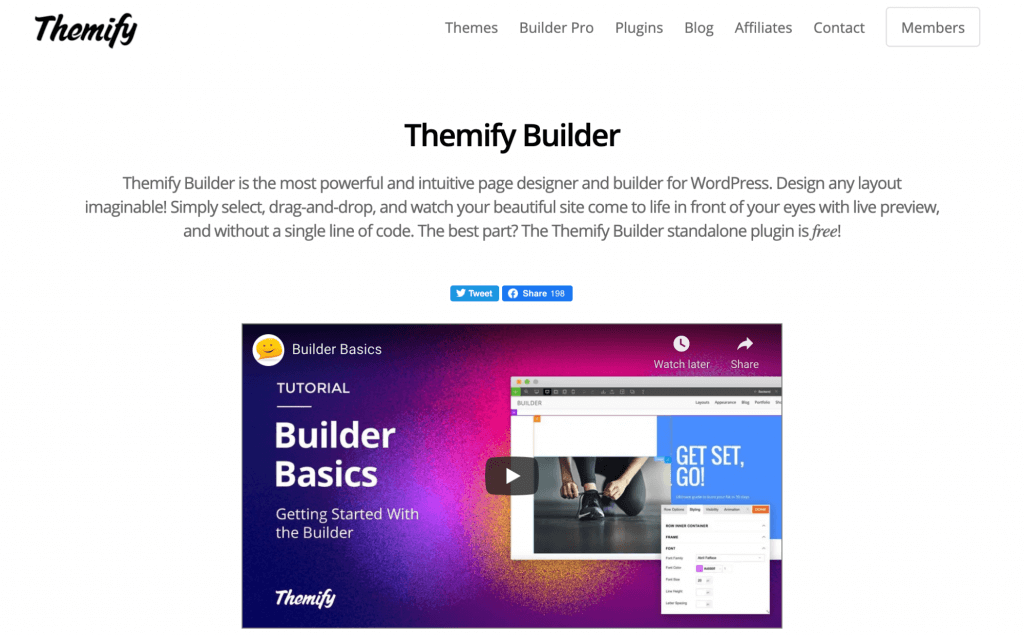 Themify Builder页面构建器