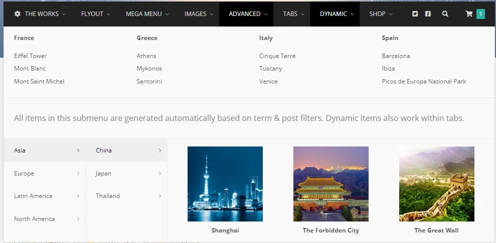 Wordpress Mega Menu超级菜单插件ubermenu