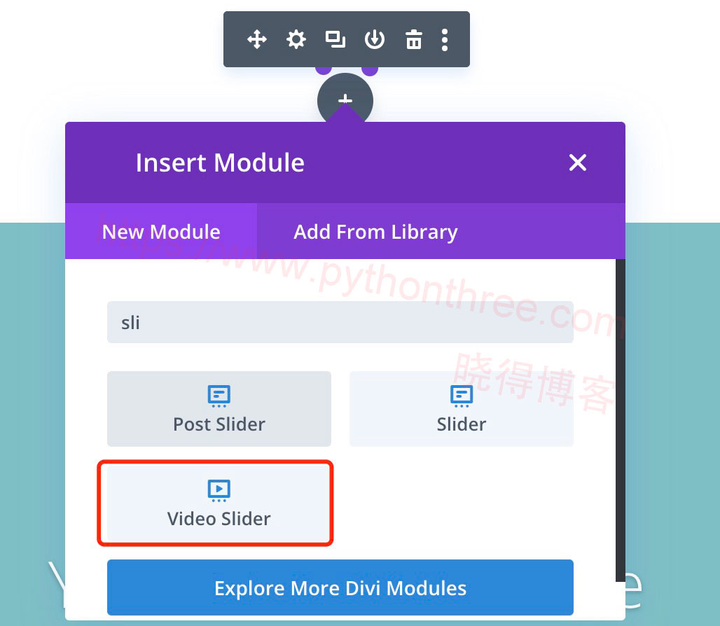 如何在divi中添加视频滑块 